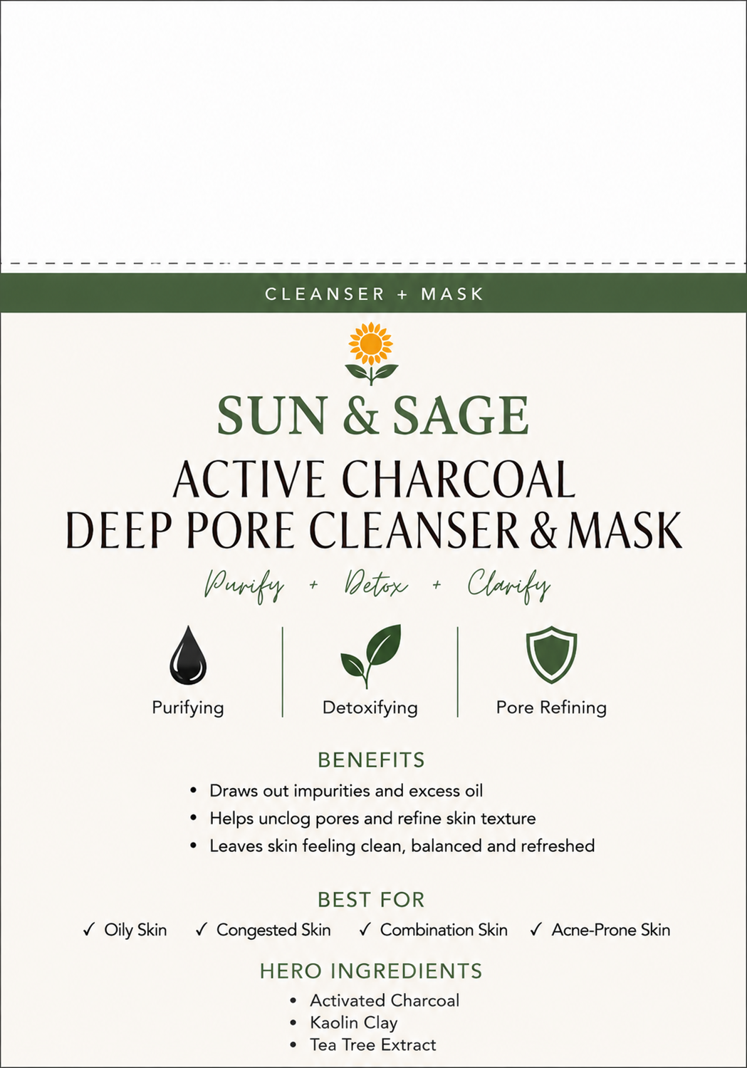 Active Charcoal Deep Pore Cleanser & Mask