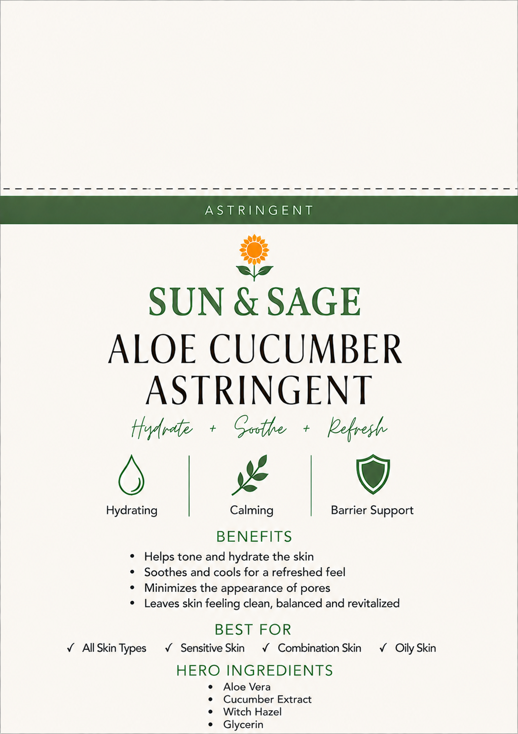 Aloe Cucumber Astringent