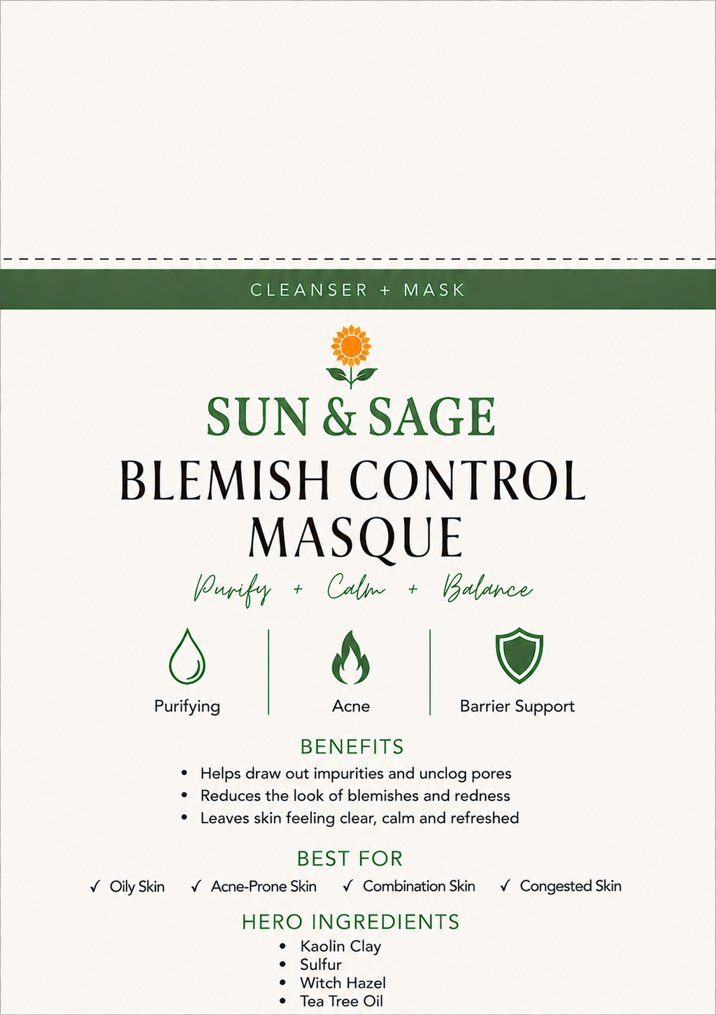 Blemish Control Masque