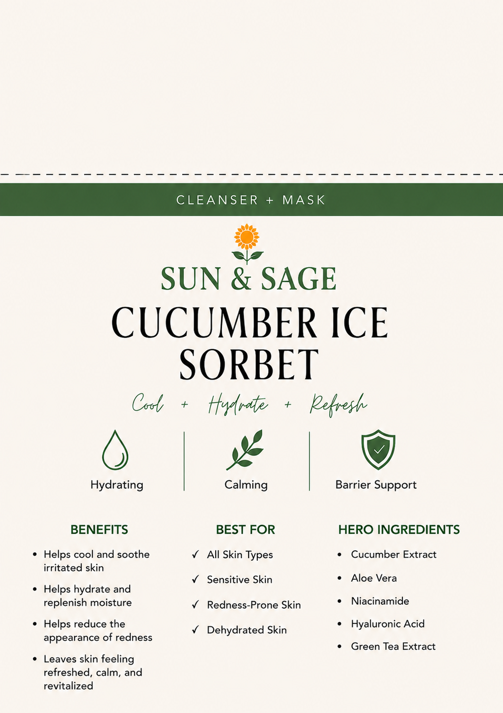 Cucumber Ice Sorbet