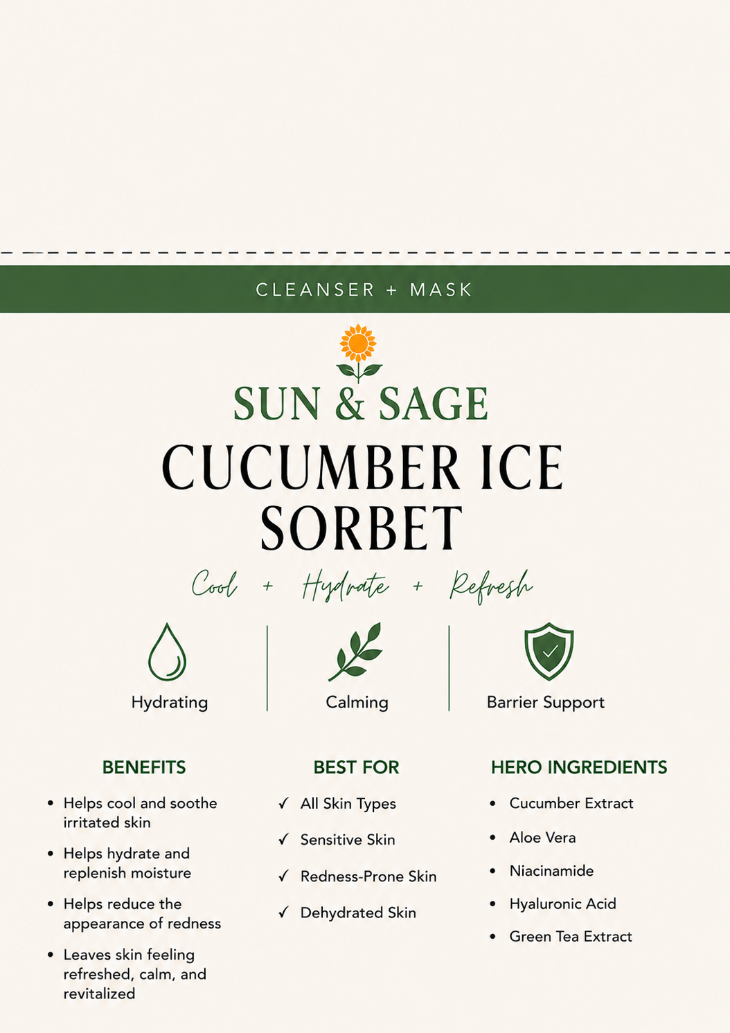 Cucumber Ice Sorbet